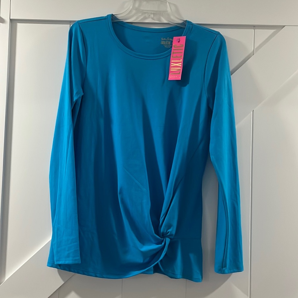 Lilly Pulitzer Turquoise Tarina Tee Size Medium NWT
